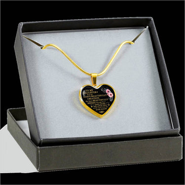 Real 18k Gold Necklace Pendant Father Daughter -Dad loves little Girl Gifts idea